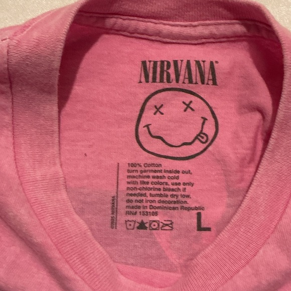 Nirvana Pink In Utero Graphic T-Shirt Large NWOT - Picture 2 of 5
